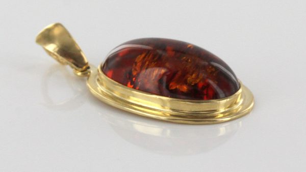 Italian Made German Baltic Amber Classic Pendant in 14ct solid Gold GP0892 RRP£495!!!