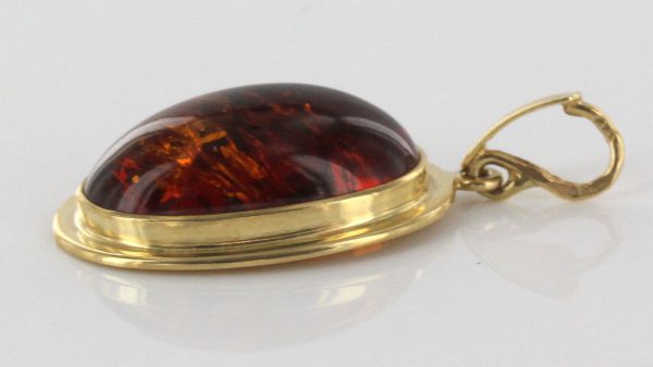 Italian Made German Baltic Amber Classic Pendant in 14ct solid Gold GP0892 RRP£495!!!