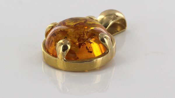 Italian HandMade Unique Elegant German Baltic Amber Pendant in 14ct Gold -GP0895 RRP£595!!!