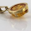 Italian HandMade Unique Elegant German Baltic Amber Pendant in 14ct Gold -GP0895 RRP£595!!!