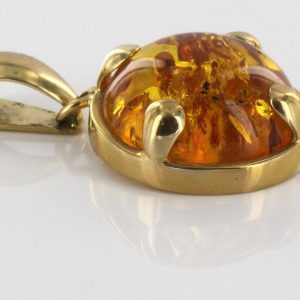 Italian HandMade Unique Elegant German Baltic Amber Pendant in 14ct Gold -GP0895 RRP£595!!!