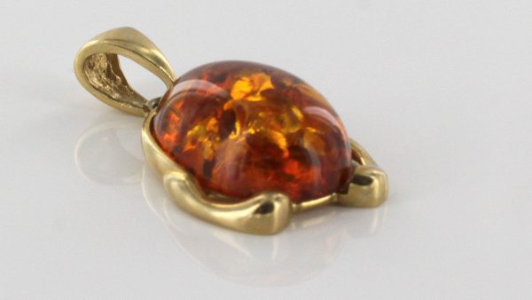 Italian Hand Made German Baltic Elegant Unique Amber Pendant in 14ct solid Gold - GP0896 RRP£425!!!