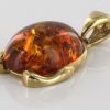 Italian Hand Made German Baltic Elegant Unique Amber Pendant in 14ct solid Gold - GP0896 RRP£425!!!
