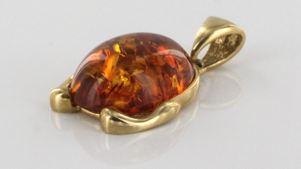 Italian Hand Made German Baltic Elegant Unique Amber Pendant in 14ct solid Gold - GP0896 RRP£425!!!