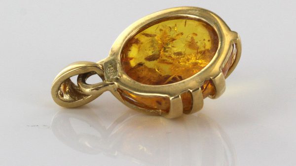 Italian Handmade Unique Elegant German Baltic Amber Pendant in 14ct solid Gold GP0899 RRP£595!!!