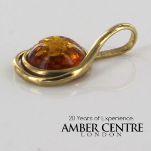 Italian Hand Made German Baltic Amber Pendant in 18ct Gold GP0996 -RRP£495!!!