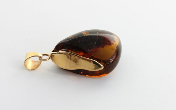 Mexican/Dominican Unique and Rare Amber Pendant in 14ct solid Gold -GPM004 RRP£675!!!