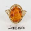 Italian Handmade German Baltic Amber Ring in 9ct solid Gold- GR0006 RRP£250!!!