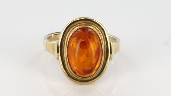 Italian Made German Baltic Amber Ring in 9ct solid Gold- GR0007 RRP £295!!!