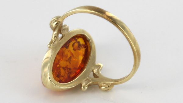 Italian Handmade German Baltic Amber Ring in 9ct solid Gold-GR0010 RRP£275!!!