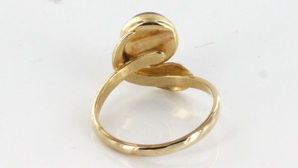 Italian Handmade Elegant German Baltic Amber Ring in 9ct solid Gold-GR0020 RRP £225!!!