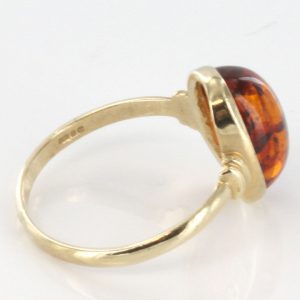 Italian Handmade Elegant German Baltic Amber Ring in 9ct solid Gold-GR0021 RRP £185!!!
