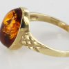 Italian Handmade German Baltic Amber Ring in 9ct solid Gold- GR0023 RRP£195!!!