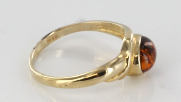 Italian Handmade Elegant German Baltic Amber Ring in 9ct solid Gold-GR0030 RRP £195!!!