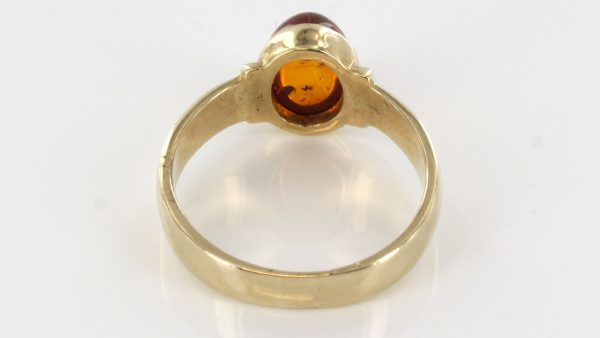 Italian Handmade Elegant German Baltic Amber Ring in 9ct solid Gold-GR0031 RRP £245!!!