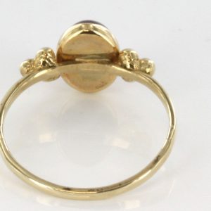 Italian Handmade Elegant German Baltic Amber Ring in 9ct solid Gold-GR0032 RRP £145!!!