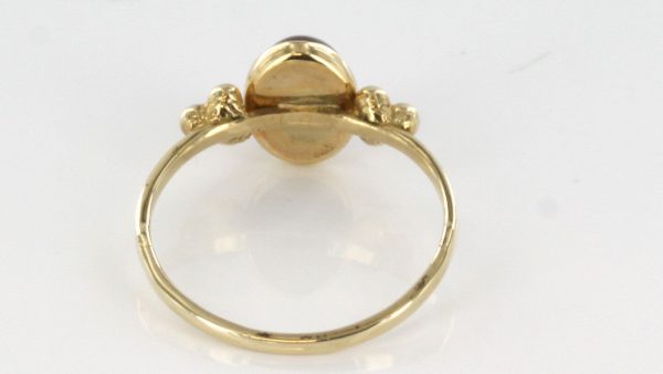 Italian Handmade Elegant German Baltic Amber Ring in 9ct solid Gold-GR0032 RRP £145!!!