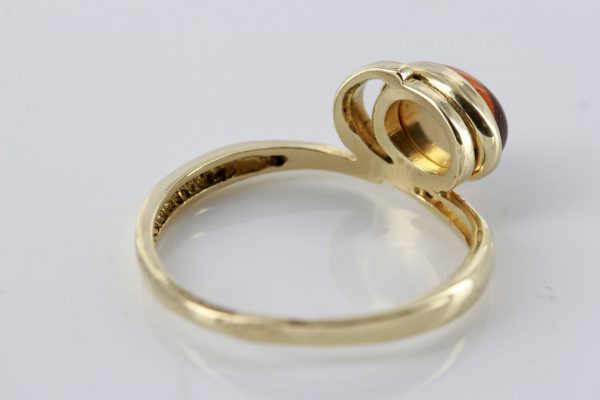 Italian Handmade Elegant German Baltic Amber Ring in 9ct solid Gold-GR0033 RRP £195!!!