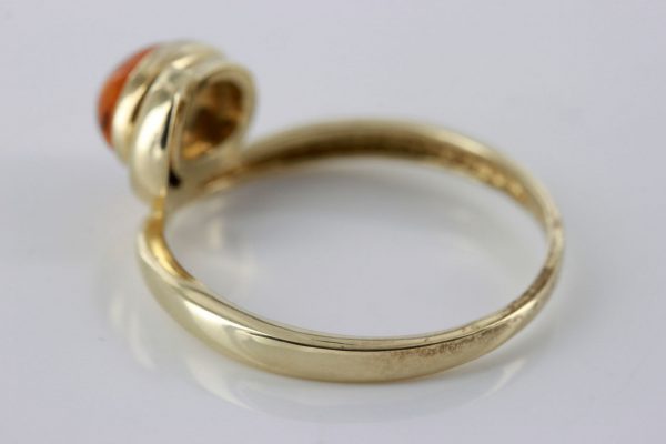 Italian Handmade Elegant German Baltic Amber Ring in 9ct solid Gold-GR0033 RRP £195!!!