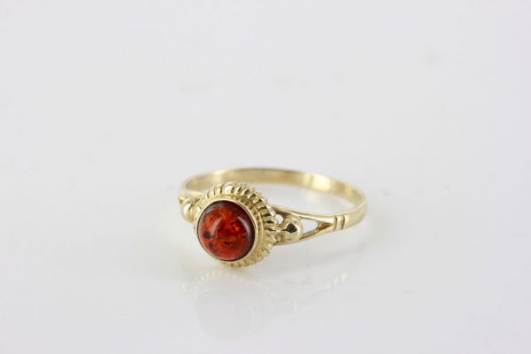 Italian Handmade Elegant German Baltic Amber Ring in 9ct solid Gold-GR0034 RRP £195!!!