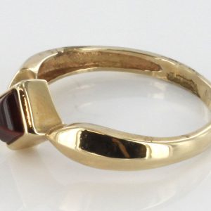 Italian Handmade Elegant German Baltic Amber Ring in 9ct solid Gold-GR0037 RRP £195!!!