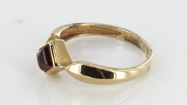 Italian Handmade Elegant German Baltic Amber Ring in 9ct solid Gold-GR0037 RRP £195!!!