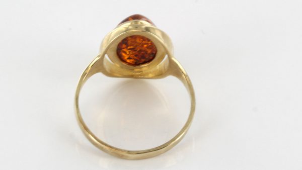 Italian Handmade Elegant German Baltic Amber Ring in 9ct solid Gold-GR0039 RRP £250!!!
