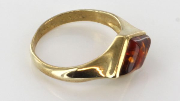 Italian Handmade Elegant German Baltic Amber Ring in 9ct solid Gold-GR0041 RRP £225!!!