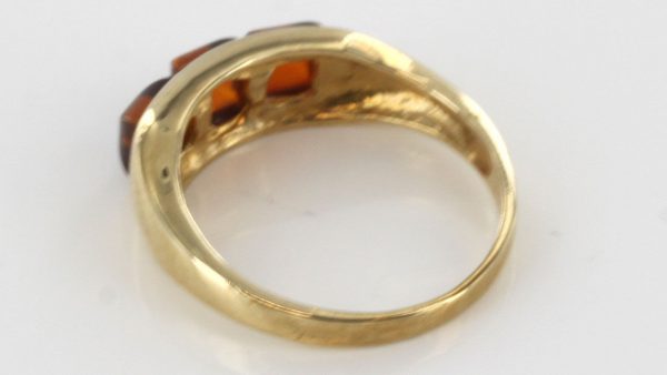 Italian Handmade Elegant German Baltic Amber Ring in 9ct solid Gold-GR0042 RRP £250!!!