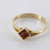 Italian Handmade Elegant German Baltic Amber Ring in 9ct solid Gold-GR0043 RRP £195!!!