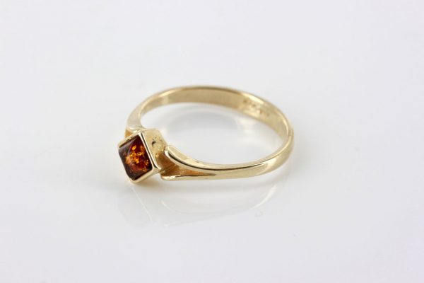 Italian Handmade Elegant German Baltic Amber Ring in 9ct solid Gold-GR0043 RRP £195!!!