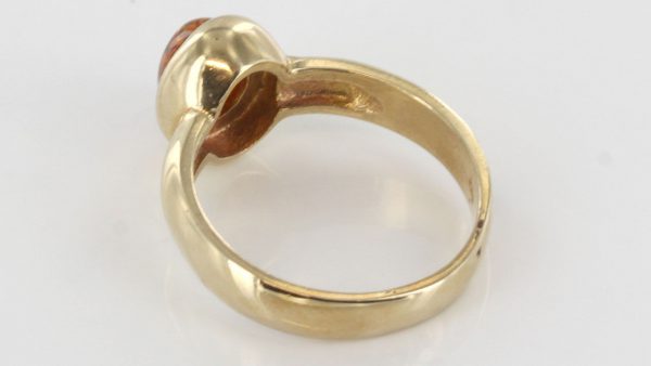Italian Handmade Elegant German Baltic Amber Ring in 9ct solid Gold-GR0045 RRP £375!!!