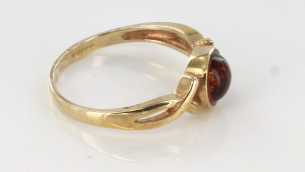 Italian Handmade Elegant German Baltic Amber Ring in 9ct solid Gold-GR0048 RRP £195!!!
