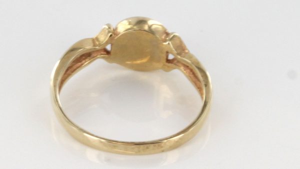 Italian Handmade Elegant German Baltic Amber Ring in 9ct solid Gold-GR0048 RRP £195!!!