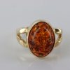 Italian Made Modern Elegant German Baltic Amber Ring in 9ct Gold- GR0052 RRP£325!!!