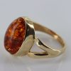 Italian Made Modern Elegant German Baltic Amber Ring in 9ct Gold- GR0052 RRP£325!!!