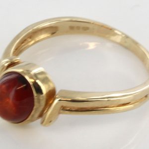 Italian Handmade Elegant German Baltic Amber Ring in 9ct solid Gold-GR0055 RRP £195!!!