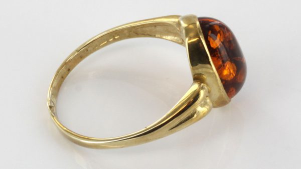 Italian Handmade Elegant German Baltic Amber Ring in 9ct solid Gold-GR0059 RRP £195!!!