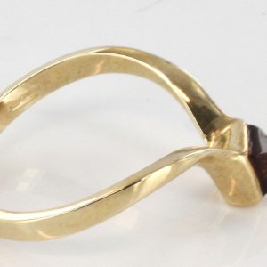 Italian Handmade Elegant German Baltic Amber Ring in 9ct Gold-GR0080 RRP £195!!!