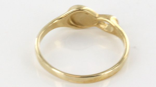 Italian Handmade Elegant German Baltic Amber Ring in 9ct Gold-GR0088 RRP £175!!!