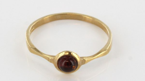 Italian Handmade Elegant German Baltic Amber Ring in 9ct solid Gold-GR0091 RRP £125!!!