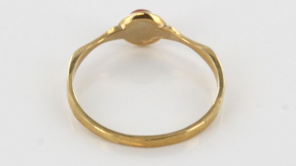 Italian Handmade Elegant German Baltic Amber Ring in 9ct solid Gold-GR0091 RRP £125!!!