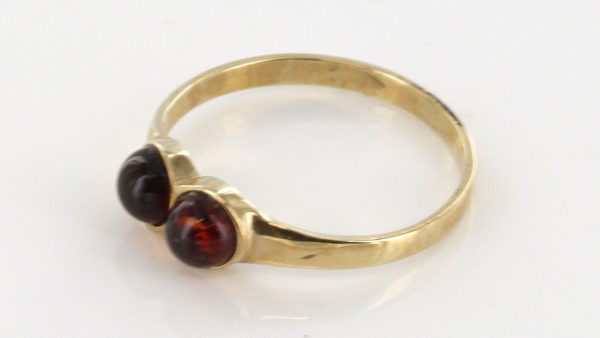 Italian Handmade Elegant German Baltic Amber Ring in 9ct Gold-GR0092 RRP £145!!!