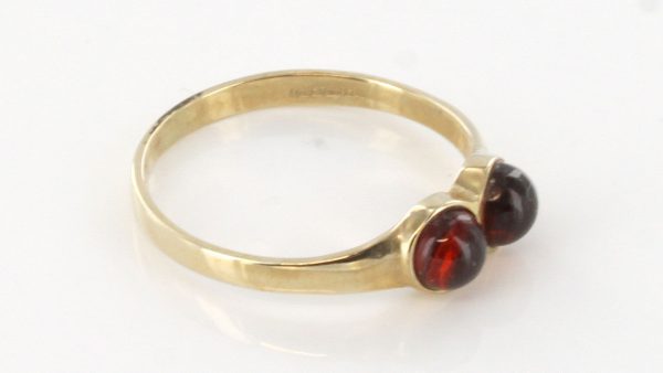 Italian Handmade Elegant German Baltic Amber Ring in 9ct Gold-GR0092 RRP £145!!!