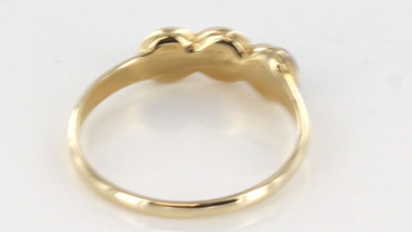 Italian Handmade Elegant German Baltic Amber Ring in 9ct solid Gold-GR0093 RRP £145!!!