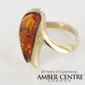 Italian Handmade Elegant German Baltic Amber Ring in 9ct solid Gold-GR0100 RRP £195!!!