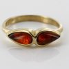Italian Handmade Elegant German Baltic Amber Ring in 9ct Gold-GR0101 RRP £195!!!