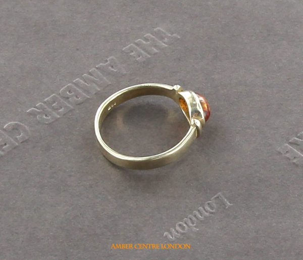 Italian Handmade Elegant German Baltic Amber Ring in 9ct solid Gold-GR0102 RRP £275!!!