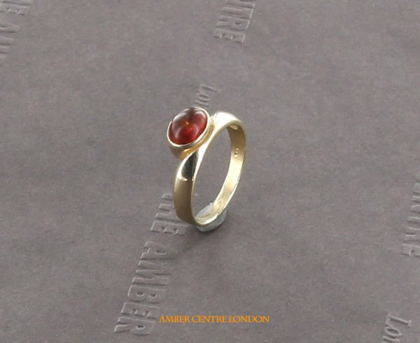 Italian Handmade Elegant German Baltic Amber Ring in 9ct solid Gold-GR0098 RRP £295!!!