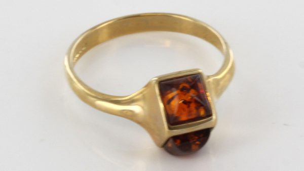 Italian Handmade Elegant German Baltic Amber Ring in 9ct solid Gold-GR0106 RRP £235!!!